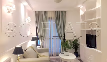 Estanconfor Moema, flat disponível para locação contendo 38m², 1 dormitório e 1 vaga de garagem.