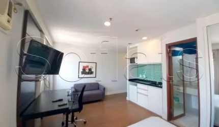 Ótimo flat na Vila Olímpia prox. da Av. Santo Amaro e Faria Lima disponível para locação com 1 dorm.