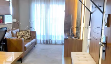 Flat Diogo Home disponível para venda com 47m², 1 dormitório e 1 vaga de garagem