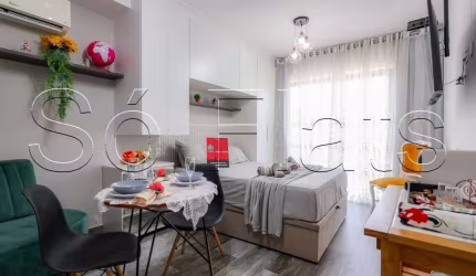 Residencial Charlie Houx Pinheiros, studio disponível para locação com 27m² e 01 dormitório.