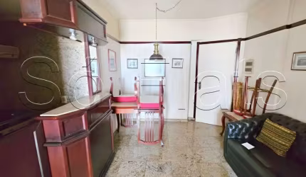 Flat totalmente mobiliado contendo 32m² e 1 dormitório, para locação no centro de São Paulo.