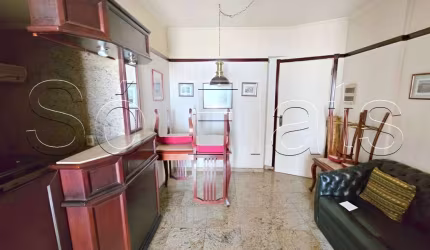 Apto totalmente mobiliado contendo 32m² e 1 dormitório, para locação no centro de São Paulo.