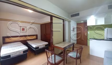 Flat disponível para locação totalmente mobiliado com 32m² próximo a Marginal Pinheiros.