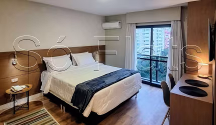 Flat Interative com 25m², 1 dormitório e 1 vaga disponível para locação nos Jardins.
