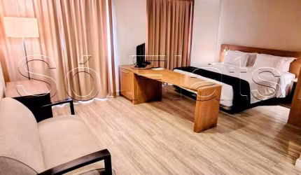Flat disponível para locação no Wyndham SP Paulista contendo 27m², 1 dormitório e 1 vaga de garagem.