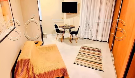 Flat para locação na Al. Campinas, fácil acesso a Av. Paulista, 9 de Julho, prox ao Shop Pamplona.