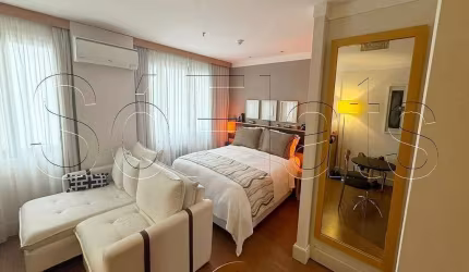 Flat Transamerica Jardins disponível para venda com 28m², 01 dorm e 01 vaga de garagem