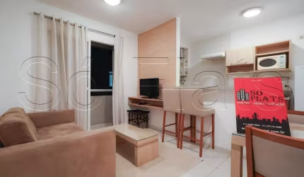 Res Home Paulista, apartamento disponível para locação com 34m², 1 dormitório e 1 vaga
