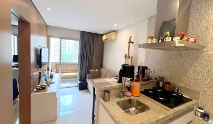 Flat disponível para locação em Moema, próximo a Av. Hélio Pelegrino e Parque do Ibirapuera.