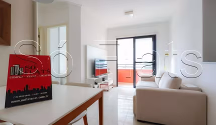Royal Brooklin, flat disponível para locação contendo 45m², 1 dormitório e 1 vaga.