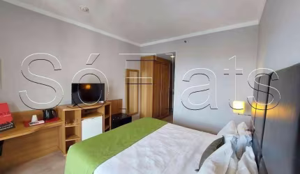 Apto no Comfort Ibirapuera com 26m², 1 dormitório e 1 vaga disponível para locação em Moema.