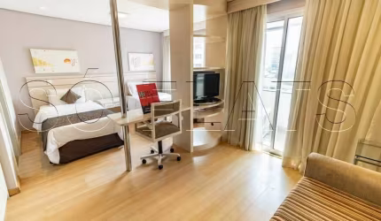 Flat Saint Charbel com 37m², 1 dormitório e 1 vaga disponível para locação no Jardins