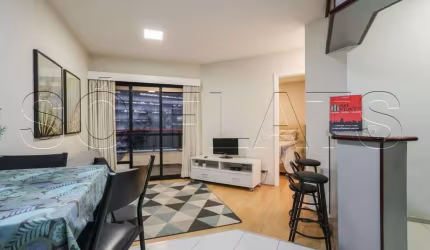 Garden Special, apto totalmente mobiliado disponível para locação com 32m², 1 dorm e 1 vaga.