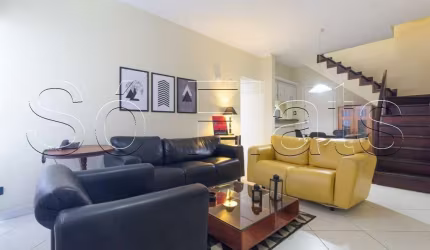 Cobertura com 2 dormitórios e 1 vaga de garagem, finamente decorado no centro de Alphaville.