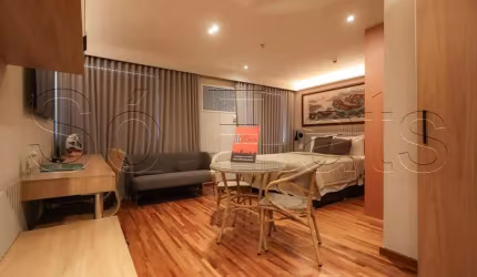 Flat disponível para locação totalmente equipado localizado a menos de 1 quadra da Av. Paulista.