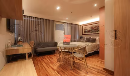 Flat disponível para locação totalmente equipado localizado a menos de 1 quadra da Av. Paulista.