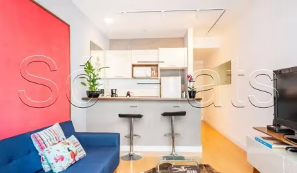 Apartamento estilo duplex disponível para locação contendo 39m², 01 dormitório e 01 vaga.