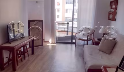 Massis, apto nos Jardins disponível para locação com 48m², 1 dormitório e 1 vaga de garagem.