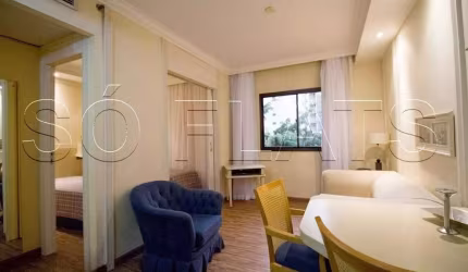 Apto no The World com 30m²,1 dormitório e 1 vaga, disponível para locação na Vila Olímpia.