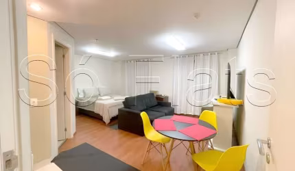 Flat disponível para locação no Times Square Diamond contendo 70m², 2 dormitórios e 1 vaga.