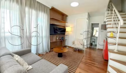 Flat de alto padrão com 3 dorms e 2 vagas de garagem com serviços de hotelaria disponível locação