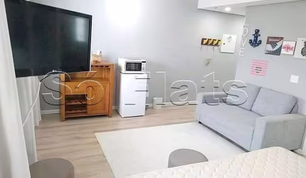 Flat no Slaviero Moema com 1 dormitório e 1 vaga de garagem disponível para locação.