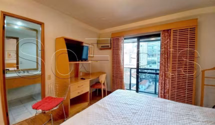 Flat no Interative com 23m², 1 dormitório e 1 vaga de garagem nos Jardins, disponível para locação.