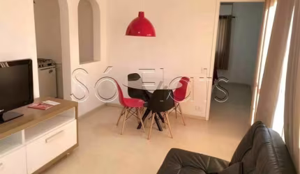 Flat no Paulista Flat I com 37m², 1 dormitório e 1 vaga, disponível para locação no Jardim Paulista.