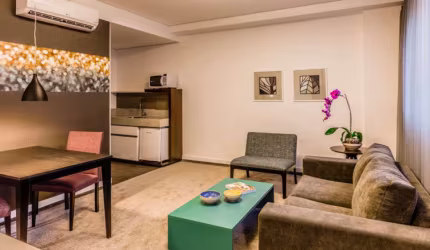 Flat em Alphaville, com fácil acesso a São Paulo