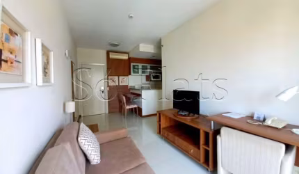 Flat disponível para locação em São Caetano contendo 37m², 1 dormitório e 1 vaga para locação.