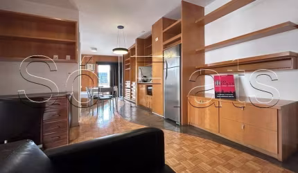 Lindo flat em Moema para locação na Av. Rouxinol. Com entrada imediata e sem fiador. Consulte-nos.