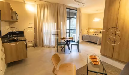 Flat no Itaim, entre a Av. Cidade Jardim e Faria Lima