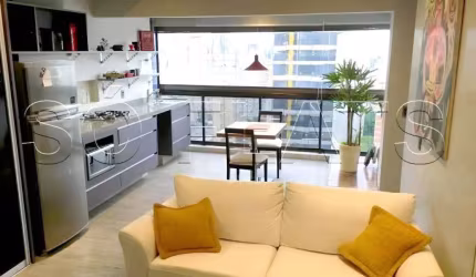 Na Vila Olímpia, Flat com 02 dorms, excelente localização