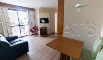 Flat na Vila Olimpia totalmente mobiliado e com 1x dorm localizado ao lado da Av Bandeirantes.