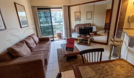 Flat no Itaim Bibi para Locação proximo a Av. Faria Lima, 9 de Julho e Av. Europa. 1x dormitório.