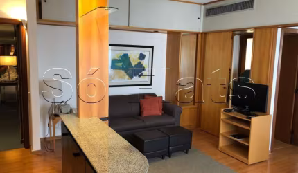Flat a poucos metros da Av. Faria Lima e Av. Cidade Jardim, ótima localização. Flat c/ 1x dormitório