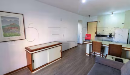 Flat mobiliado com arrumação de quarto, com cozinha completa com geladeira grande. Sem burocracia.