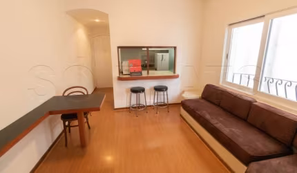 Lindo flat nos Jardins para hospedagem a alguns passos da Rua Oscar Freire. Locação sem burocracia.