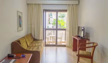 Flat no Jardim Paulista para locação e totalmente equipado para a sua estadia. Consulte-nos.