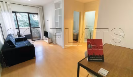 Flat mobiliado ao lado do Shopping Pamplona com 1x dormitório, quarto , sala, cozinha e varanda.