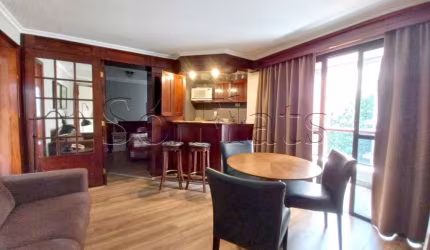 Higienópolis Classic, flat para locação com boa localização próx a Praça Charles MIller.