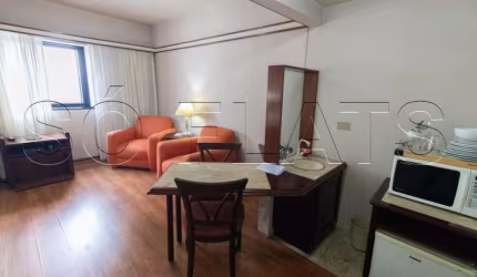 Flat Locação no Jardins ótima localização, todo mobiliado e com serviços para entrada imediata.