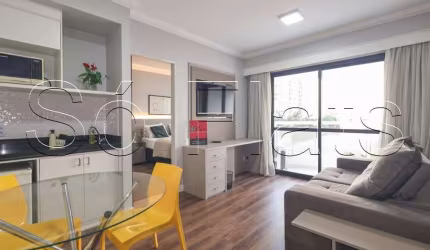 Flat no The Palace contendo 36m², 1 dormitório e 1 vaga, disponível para locação em Moema.