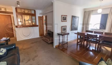 Flat para locação luxuoso totalmente mobiliado com 1 dorm próx a Av Sto Amaro e Pq Ibirapuera.