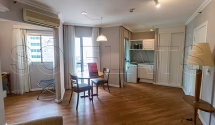 Quality Bela Cintra, apto disponível para locação contentado 48m², 1 dormitório e 1 vaga.
