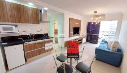 Apartamento disponível para locação com 1 dorm, espaço funcional planta ampla com sala varanda.