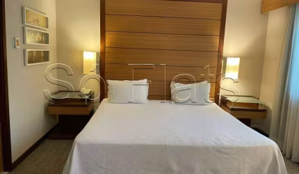 Flat com 2 dormitórios mobiliado localização privilegiada na Avenida Ibirapuera