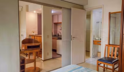 Flat QI 30m² 1 dorm 1 vaga em Moema para locação.