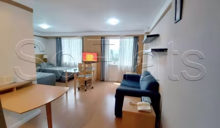 Paulista Classic, apto disponível para locação contendo 28m², 1 dormitório e 1 vaga de garagem.
