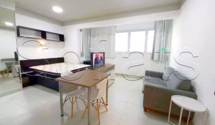 Flat mobiliado próximo da Avenida Paulista com 26m² 1 dormitório 1 vaga para locação na Consolação.